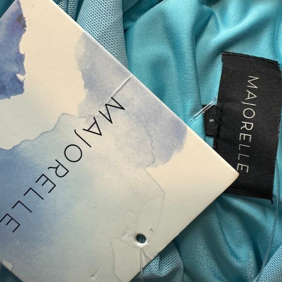 Majorelle Blue Ruched Midi Slip Dress SMALL Mesh Ballerina Bodycon $178 Boho NEW - Picture 7 of 7